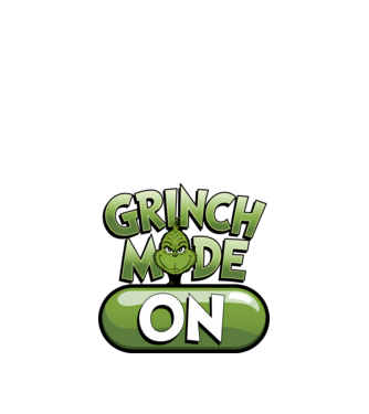Grinch mode ON minta fekete pólón