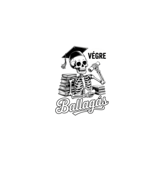 Végre ballagás minta fekete pólón