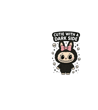 Cutie with a dark side minta neonsárga pólón