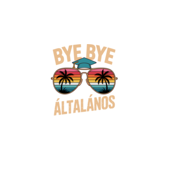 Bye bye általános minta fekete pólón