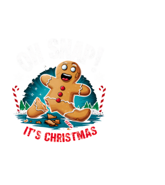OH SNAP it's christmas fekete pólóra minta fehér pólón