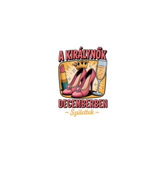 A királynők decemberben születtek minta világos rózsaszín pólón