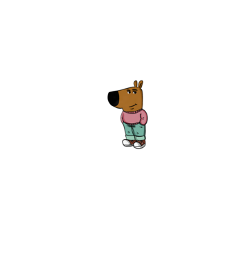 Chill Guy funky - fehér minta királykék pólón