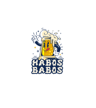 Habos Babos minta fehér pólón