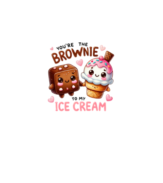 You are the brownie to my ice cream minta világos rózsaszín pólón