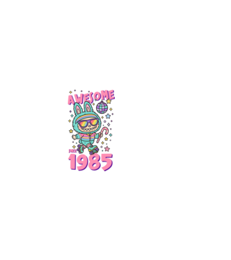 Awesome since 1985 Labubu - 40 éves születésnapra minta világos rózsaszín pólón