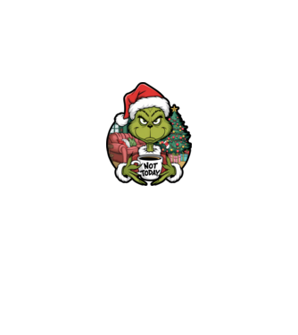 Not Today Grinch minta királykék pólón