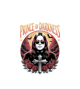 Prince of Darkness minta fehér pólón