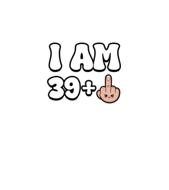 I am 39+1 minta világos rózsaszín pólón