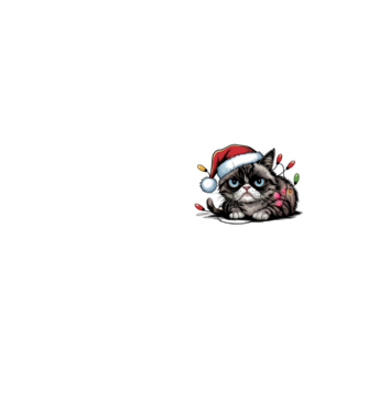 Christmas Spirit Grumpy Cat fekete alapra minta neonsárga pólón