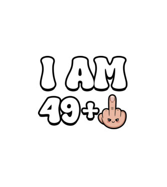 I am 49+1 minta fehér pólón