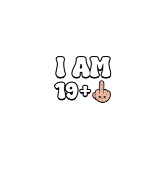 I am 19+1 minta királykék pólón
