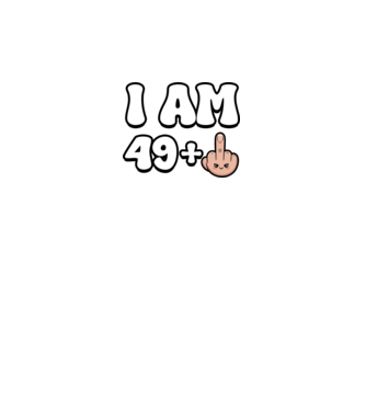 I am 49+1 minta fehér pólón