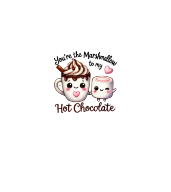 You are the marshmallow to my Hot Chocolate minta fehér/piros pólón
