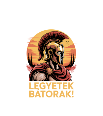 Legyetek bátorak! minta fehér pólón