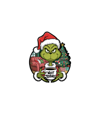 Not Today Grinch minta fekete pólón