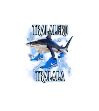 Tralalero Tralala minta fekete pólón