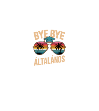 Bye bye általános minta fekete pólón