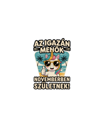 Az igazán menők novemberben születnek! minta fehér pólón