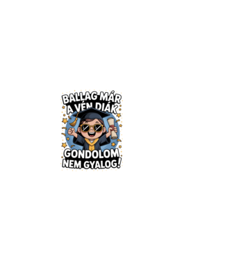 Ballag már a vén diák minta sötétkék pólón