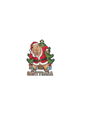 Santybara minta fekete pólón