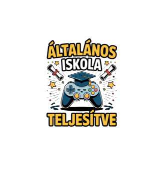 Általános iskola teljesítve minta fehér pólón