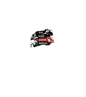 Eat sleep anime repeat Demon Slayer minta fehér pólón