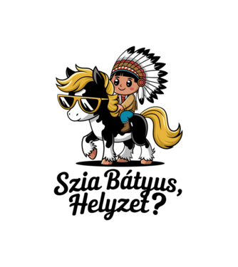 Szia Bátyus, helyzet? - Yakkari minta fehér pólón