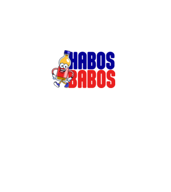 Habos Babos minta fehér pólón