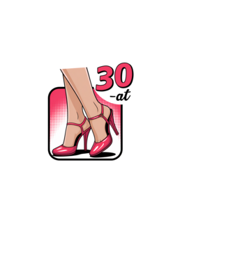 Most taposom a 30-at minta fekete pólón
