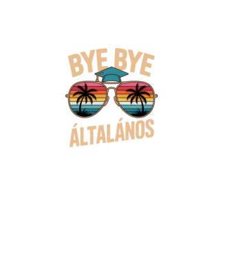 Bye bye általános minta fekete pólón