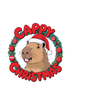 Cappy Christmas minta fehér pólón