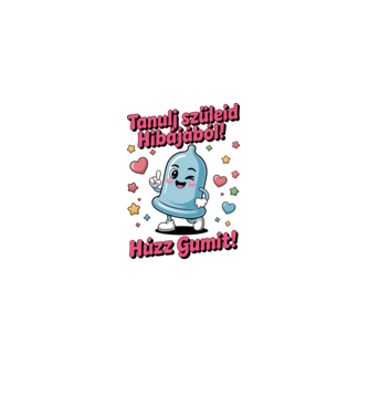 Tanulj szüleid hibájából! minta világos rózsaszín pólón