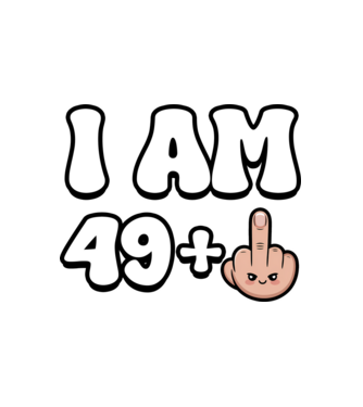 I am 49+1 minta fehér pólón