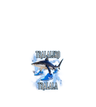 Tralalero Tralala minta fehér pólón