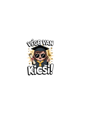 Vége van kicsi! minta világos rózsaszín pólón