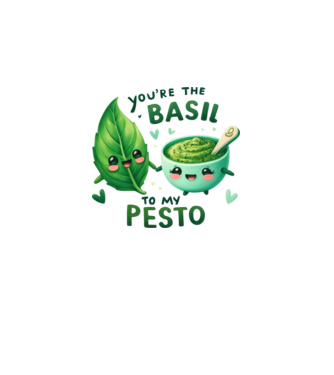 You are the basil to my pesto minta világos rózsaszín pólón