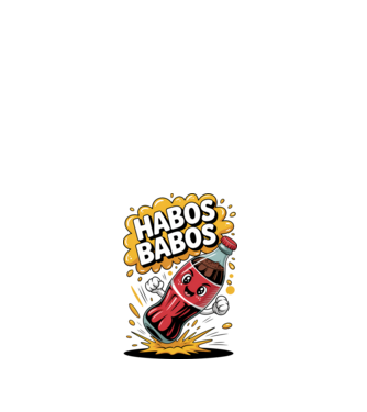 Habos Babos minta fehér pólón