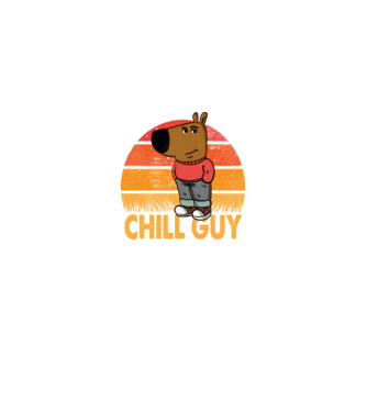 Chill guy Vintage minta királykék pólón
