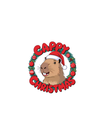 Cappy Christmas minta fehér pólón