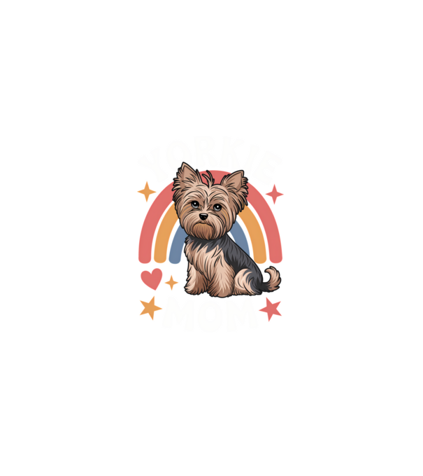 Yorkie mom fekete pólóra minta fekete pólón