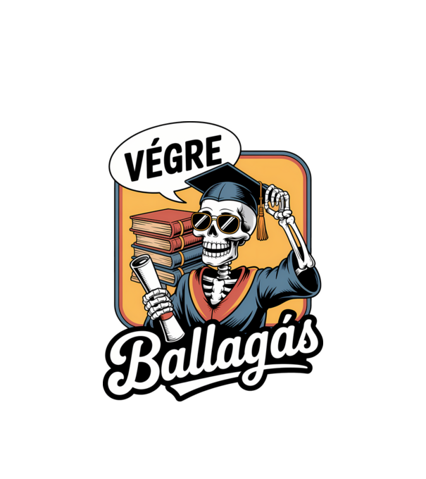 Végre ballagás minta fehér pólón