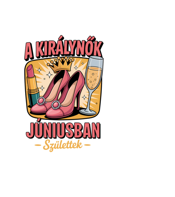 A királynők júniusban születtek minta világoskék pólón