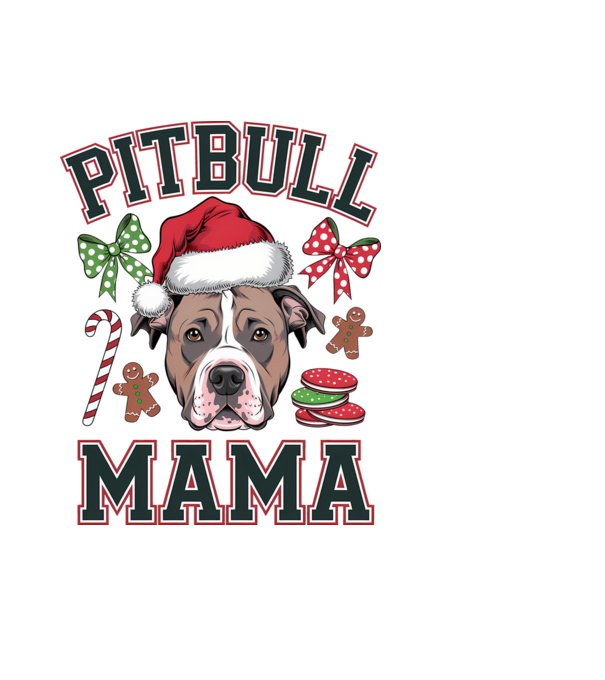 Pitbull Mama Karácsony minta világoskék pólón