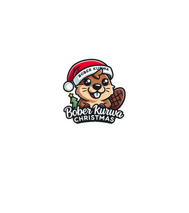 Bober Kurwa Christmas minta fehér/piros pólón