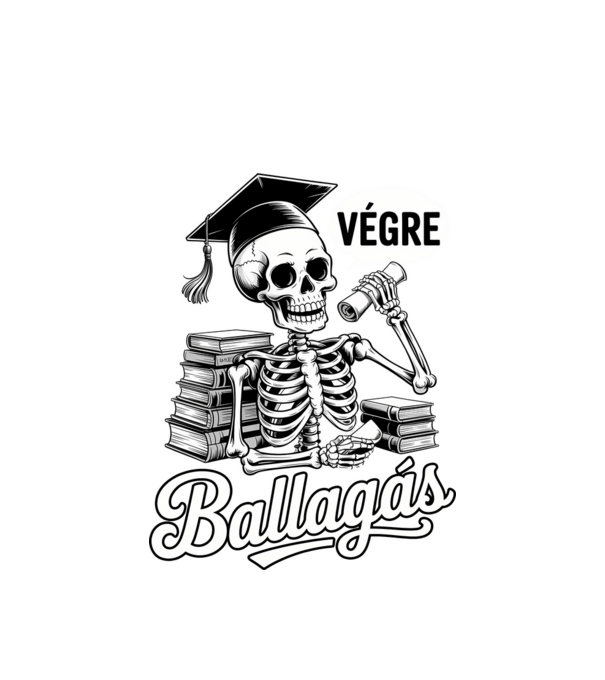 Végre ballagás minta fehér pólón