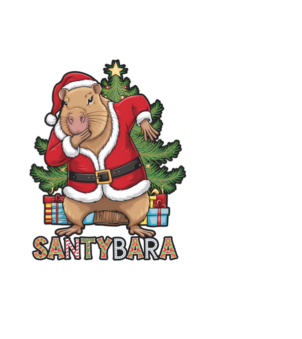 Santybara minta fekete pólón
