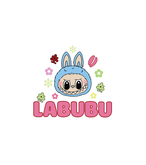 Labubu minta fehér pólón