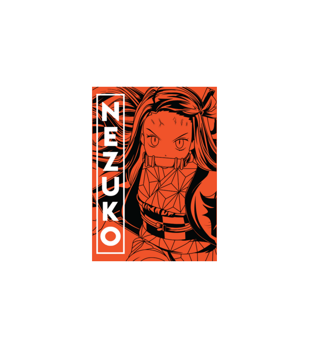 Nezuko poszter minta fehér pólón