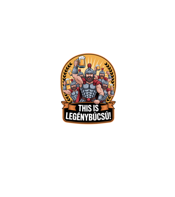 This is Legénybúcsú minta homokszín pólón